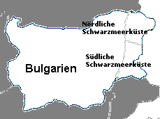Landkarte Bulgarien