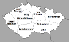 Landkarte Tschechien