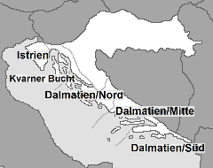 Landkarte Kroatien