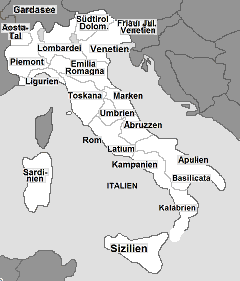Landkarte Italien