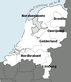 Landkarte Niederlande