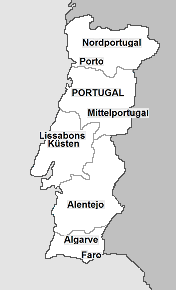 Landkarte Portugal